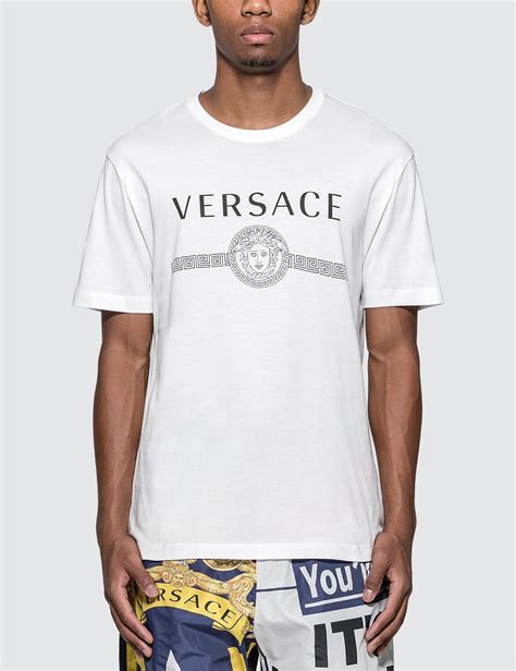 versace men's black t shirt|Versace collection men shirt white.